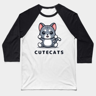 cat tama cute black cat love Baseball T-Shirt